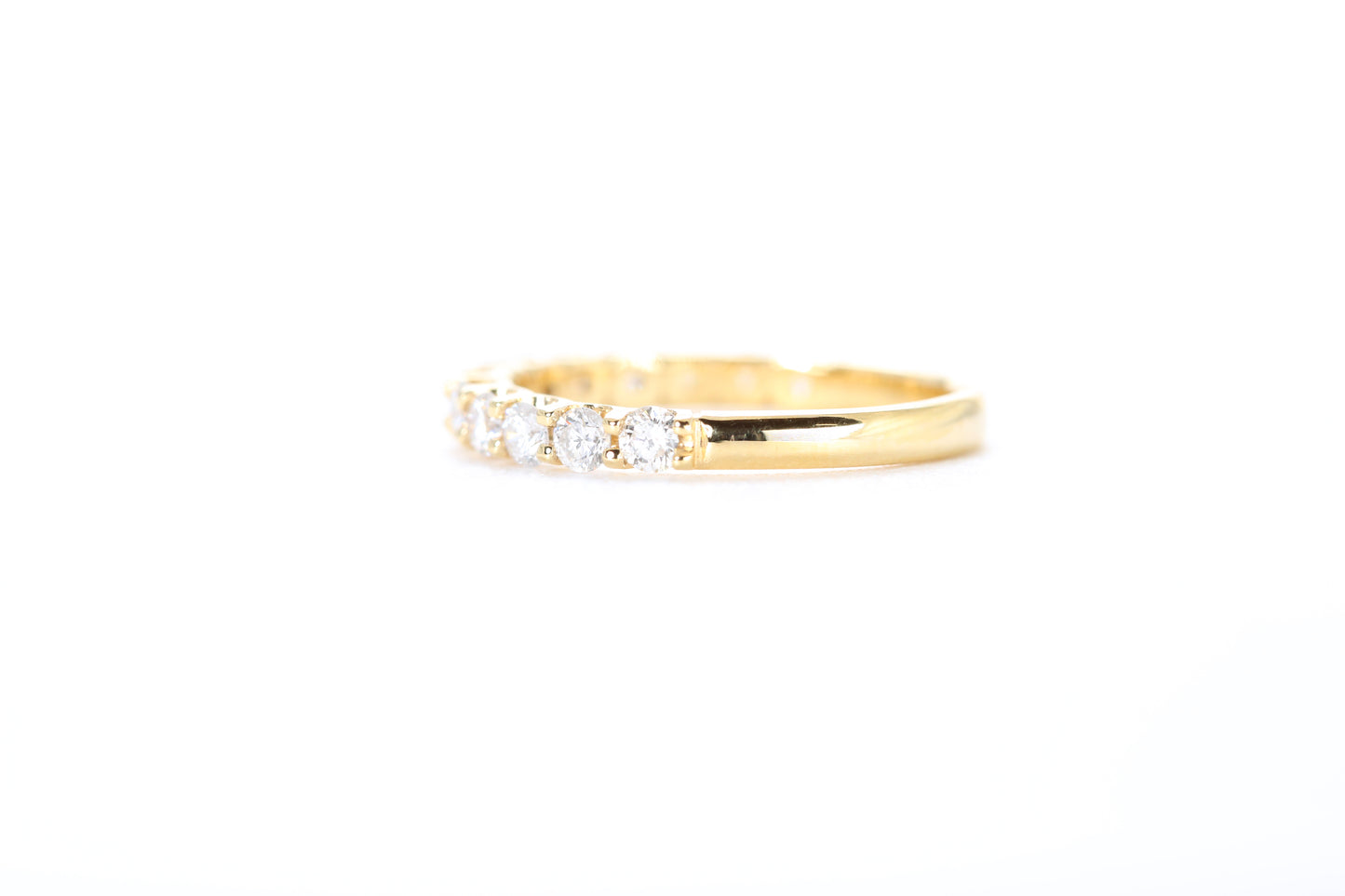 Micro Pavé 3/4 Carat Diamond Ring in 18k Yellow Gold