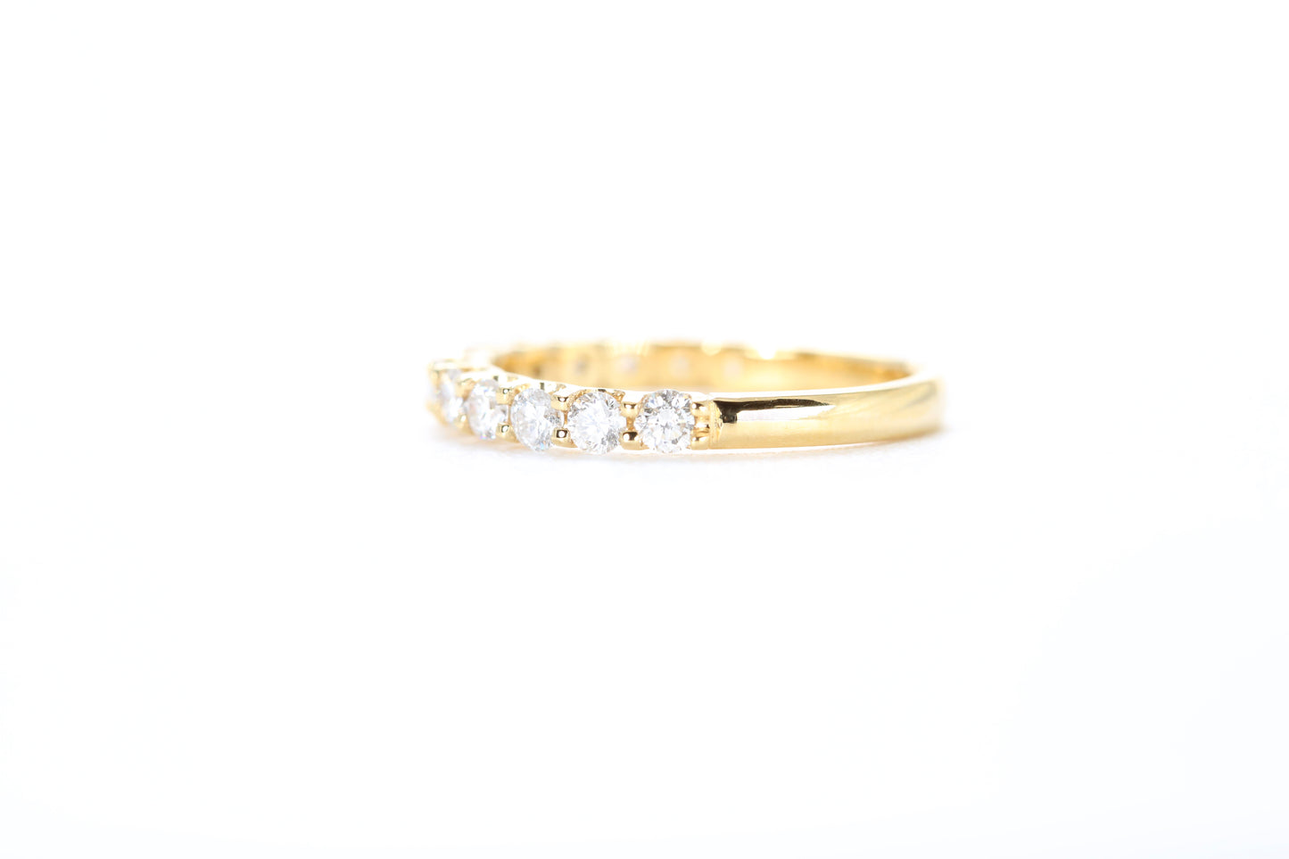 Micro Pavé 3/4 Carat Diamond Ring in 18k Yellow Gold