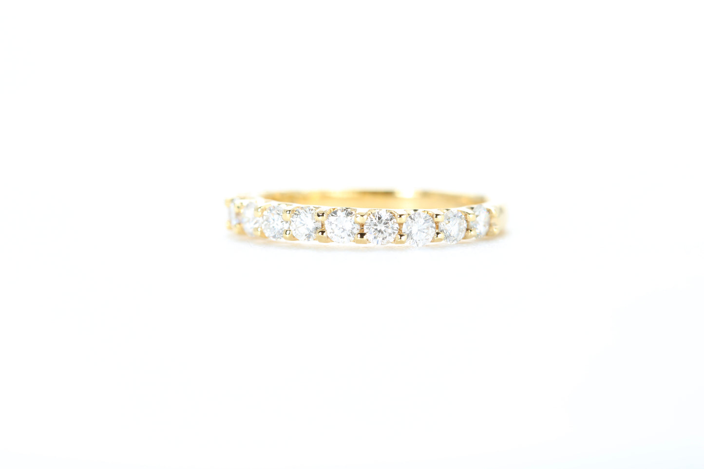Micro Pavé 3/4 Carat Diamond Ring in 18k Yellow Gold