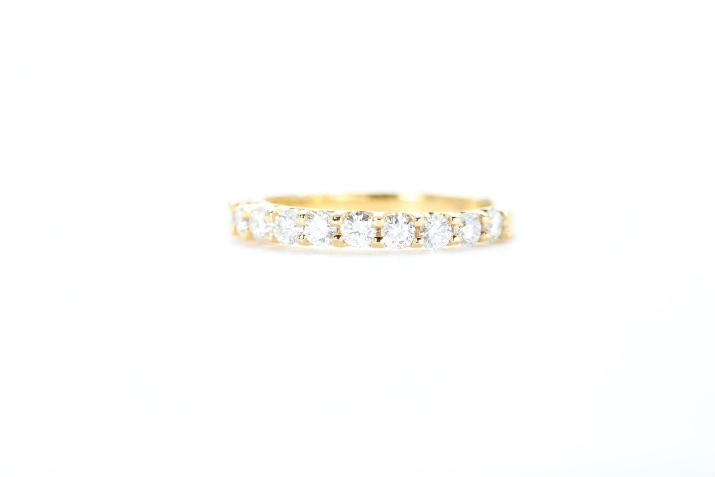 Micro Pavé 3/4 Carat Diamond Ring in 18k Yellow Gold