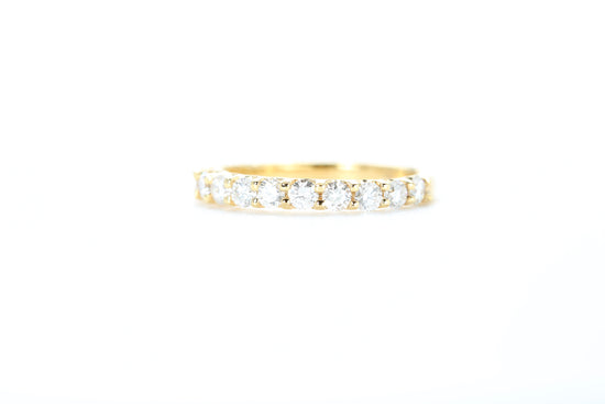 Micro Pavé 3/4 Carat Diamond Ring in 18k Yellow Gold