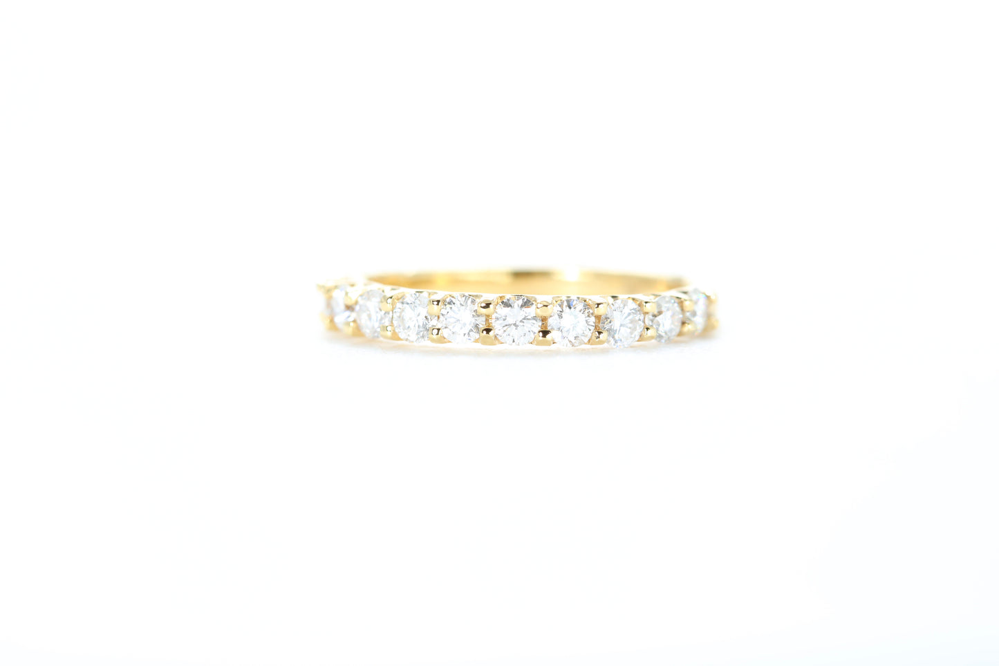Micro Pavé 3/4 Carat Diamond Ring in 18k Yellow Gold