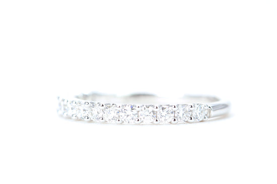 Micro Pavé 1/2 Carat Diamond Ring in 14K White Gold