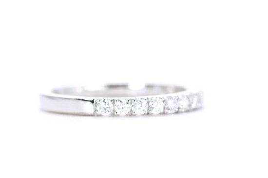 Micro Pavé Diamond Ring 1/2 Carat in Platinum