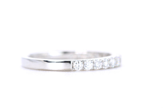 Micro Pavé Diamond Ring 1/2 Carat in Platinum