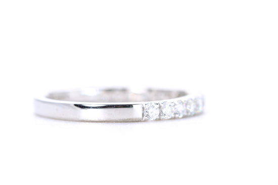 Micro Pavé Diamond Ring 1/2 Carat in Platinum