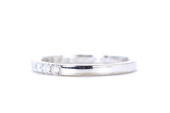 Micro Pavé Diamond Ring 1/2 Carat in Platinum