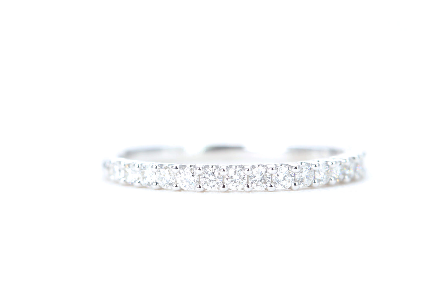 Micro Pavé 1/3 Carat Diamond Ring in 14K White Gold
