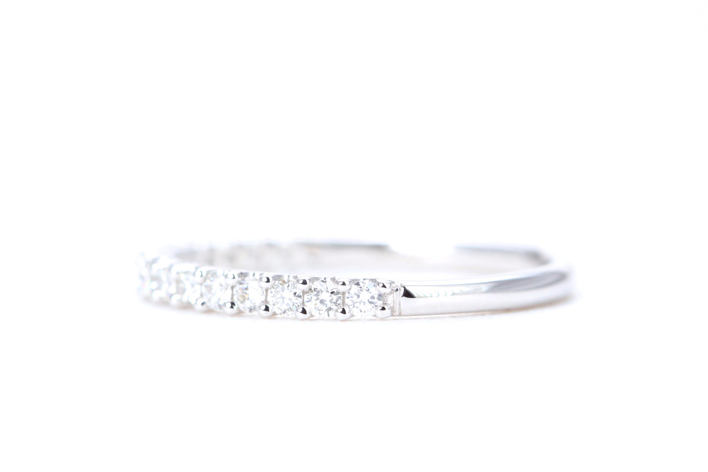 Micro Pavé 1/3 Carat Diamond Ring in 14K White Gold