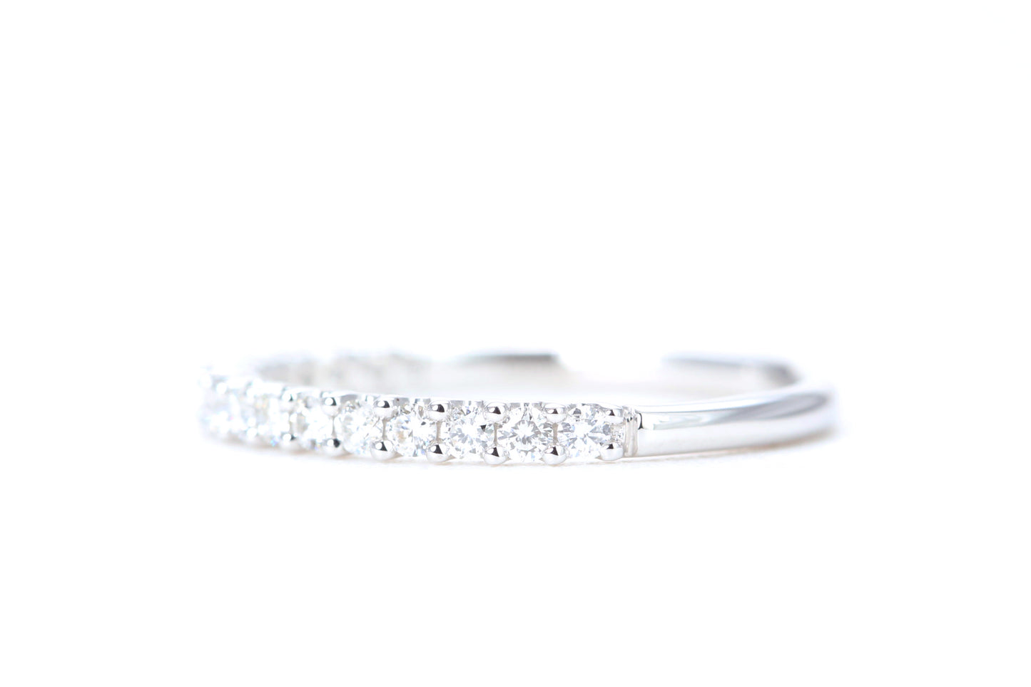 Micro Pavé 1/3 Carat Diamond Ring in 14K White Gold