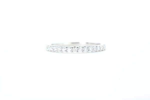 Micro Pavé 1/3 Carat Diamond Ring in 18K White Gold