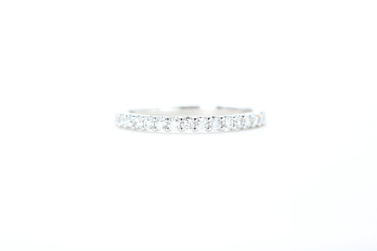 Micro Pavé 1/3 Carat Diamond Ring in 18K White Gold