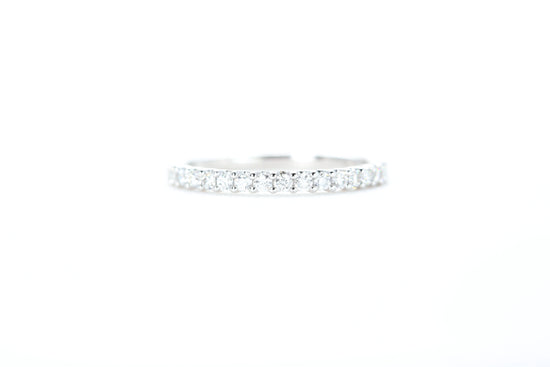 Micro Pavé 1/3 Carat Diamond Ring in 18K White Gold