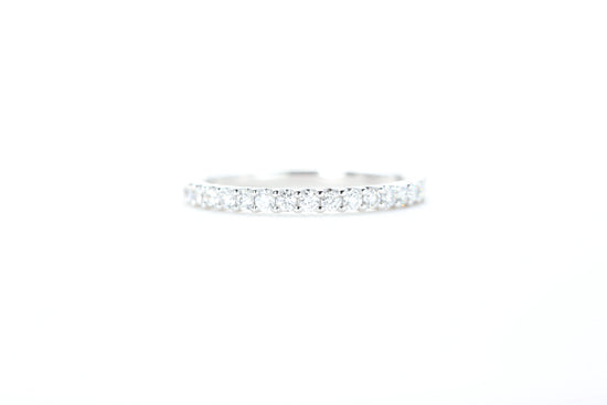 Micro Pavé 1/3 Carat Diamond Ring in 18K White Gold