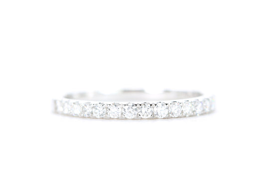 Micro Pavé Diamond Ring 1/3 Carat in White Gold