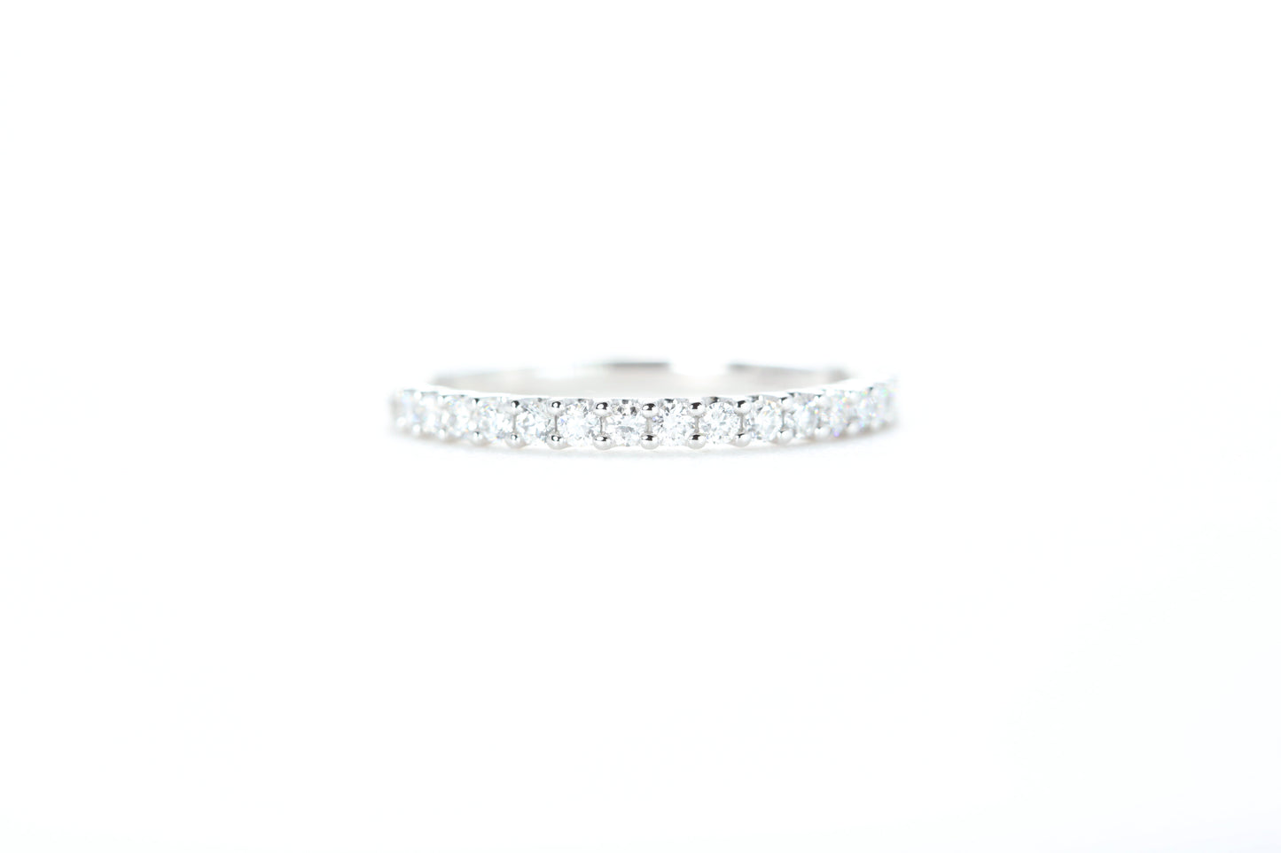 Micro Pavé 1/3 Carat Diamond Ring in 18K White Gold