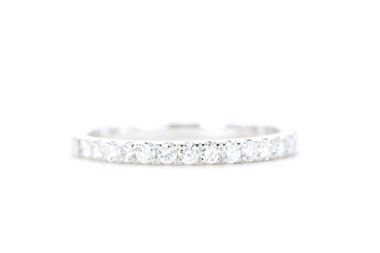 Micro Pavé Diamond Ring 1/3 Carat in White Gold