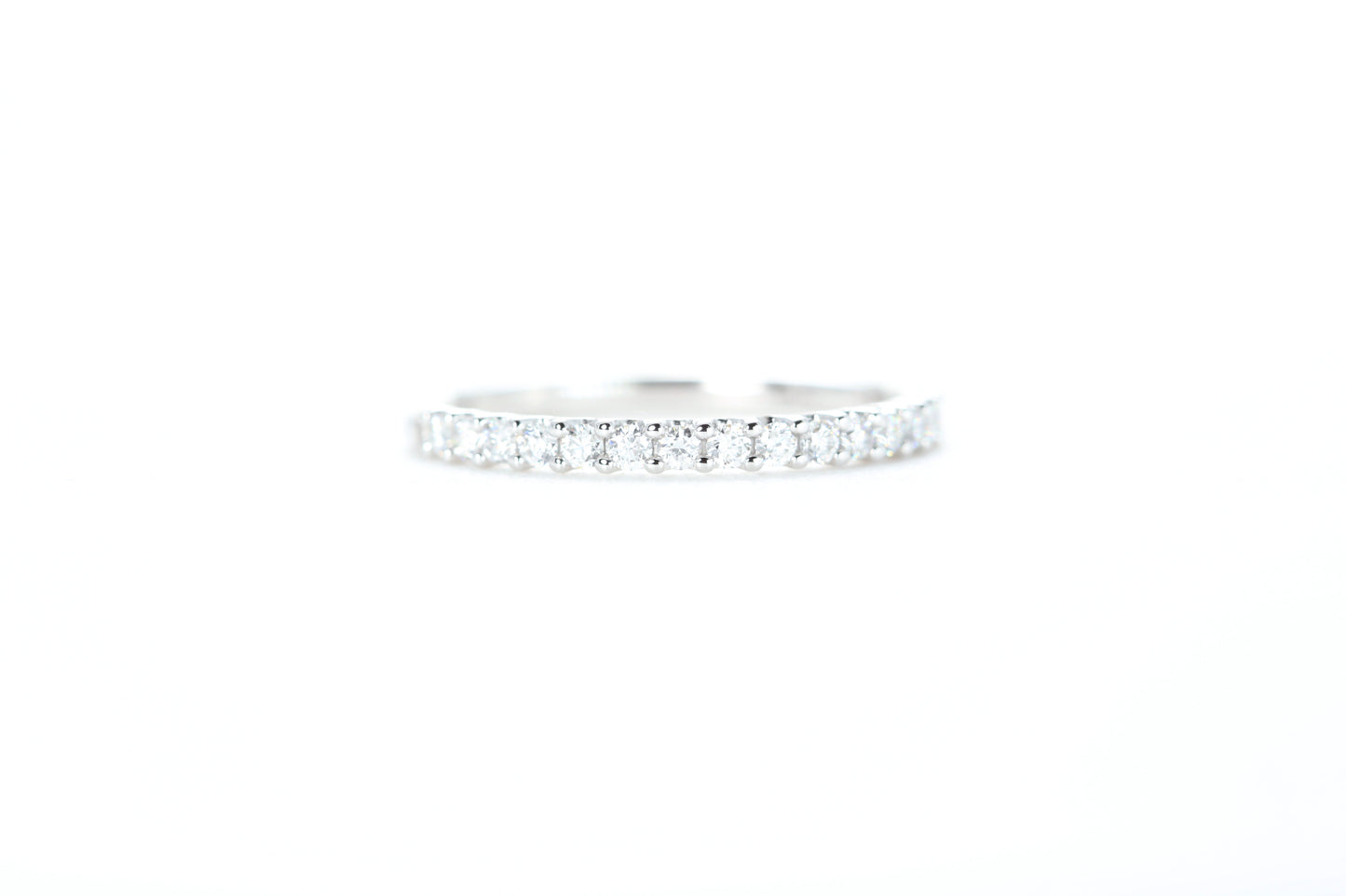 Micro Pavé 1/3 Carat Diamond Ring in 18K White Gold