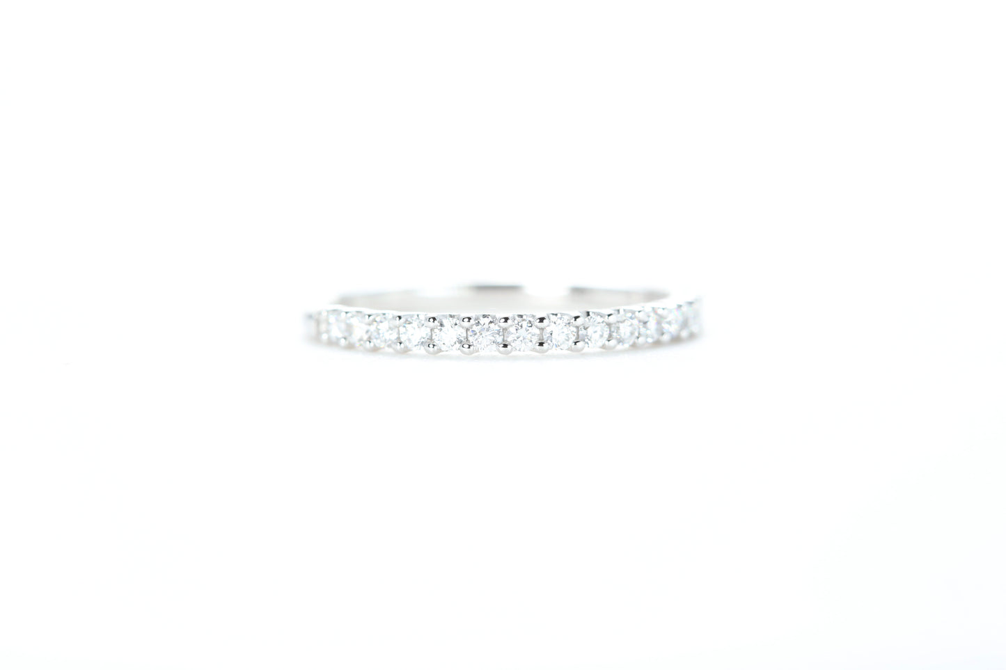 Micro Pavé 1/3 Carat Diamond Ring in 18K White Gold