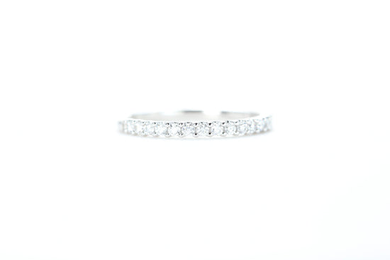 Micro Pavé 1/3 Carat Diamond Ring in 18K White Gold