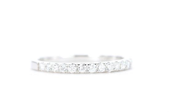 Micro Pavé Diamond Ring 1/3 Carat in White Gold