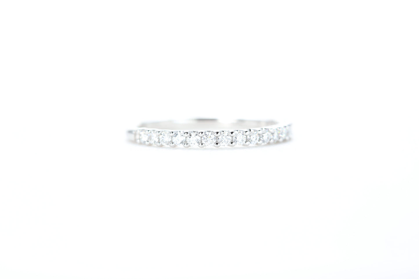 Micro Pavé 1/3 Carat Diamond Ring in 18K White Gold
