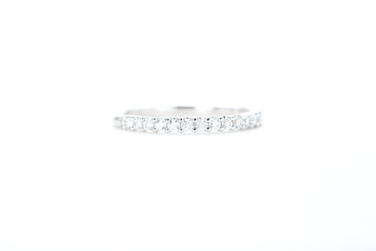 Micro Pavé 1/3 Carat Diamond Ring in 18K White Gold