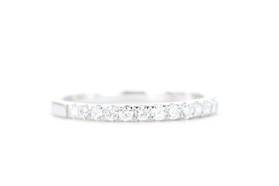 Micro Pavé Diamond Ring 1/3 Carat in White Gold