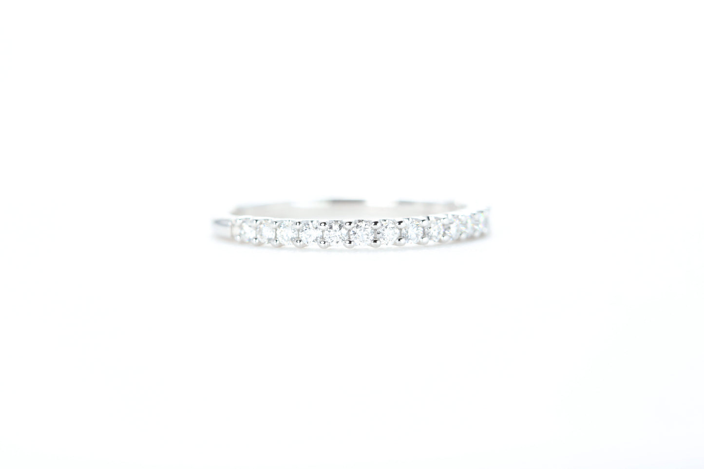 Micro Pavé 1/3 Carat Diamond Ring in 18K White Gold