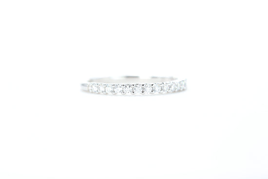 Micro Pavé 1/3 Carat Diamond Ring in 18K White Gold