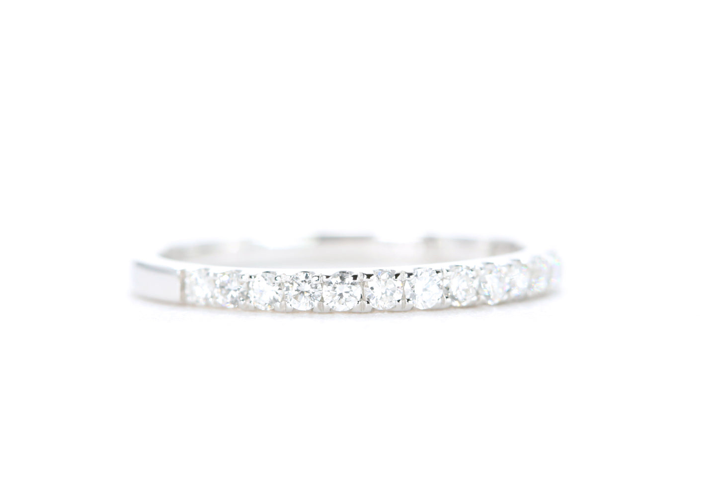 Micro Pavé Diamond Ring 1/3 Carat in White Gold