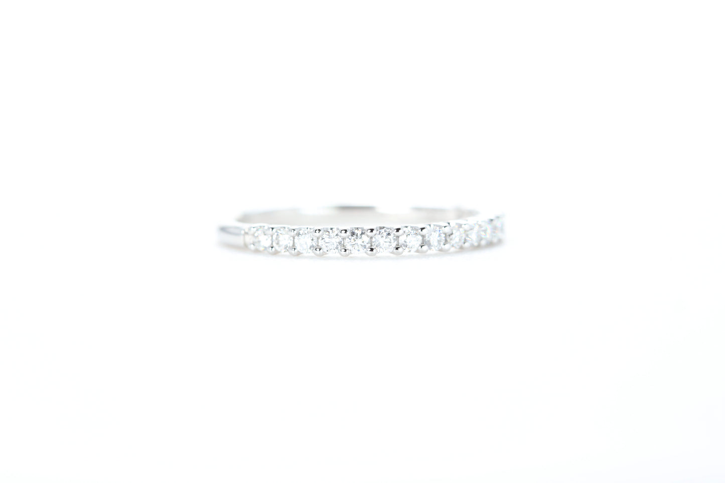 Micro Pavé 1/3 Carat Diamond Ring in 18K White Gold