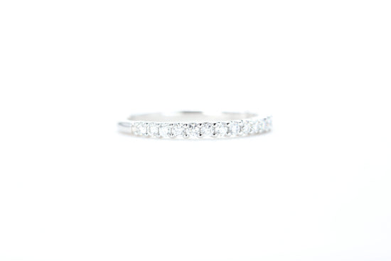 Micro Pavé 1/3 Carat Diamond Ring in 18K White Gold