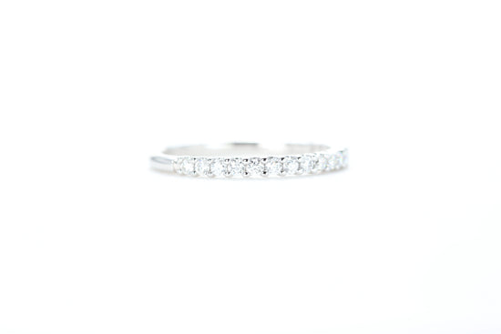 Micro Pavé 1/3 Carat Diamond Ring in 18K White Gold