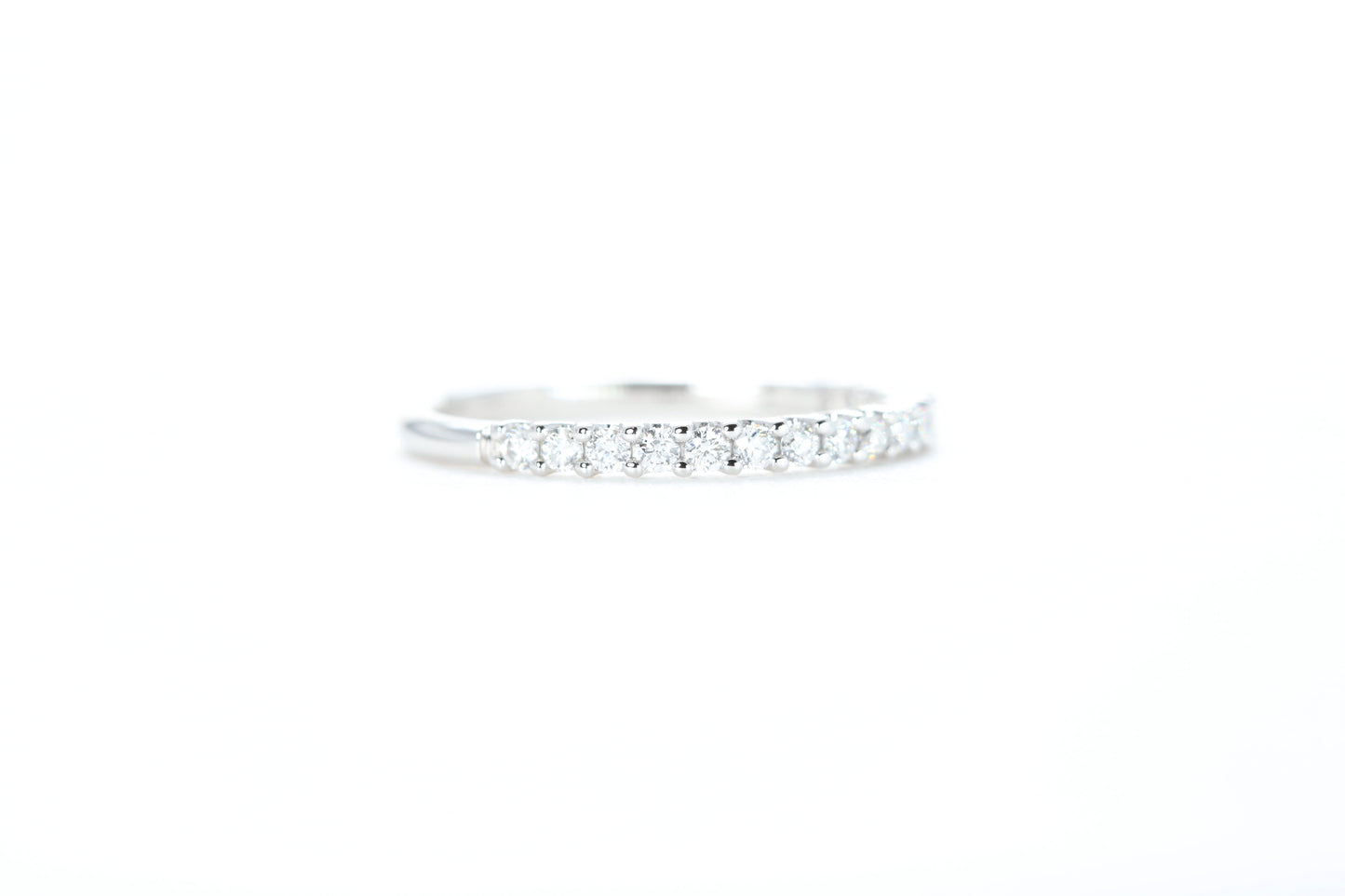 Micro Pavé 1/3 Carat Diamond Ring in 18K White Gold