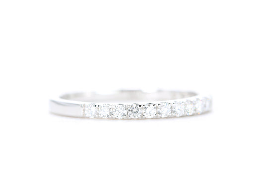 Micro Pavé Diamond Ring 1/3 Carat in White Gold