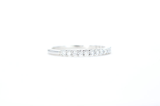Micro Pavé 1/3 Carat Diamond Ring in 18K White Gold