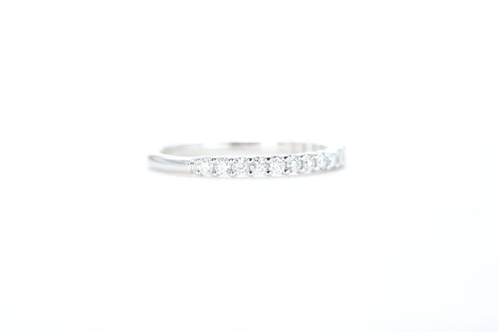 Micro Pavé 1/3 Carat Diamond Ring in 18K White Gold