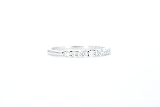 Micro Pavé 1/3 Carat Diamond Ring in 18K White Gold