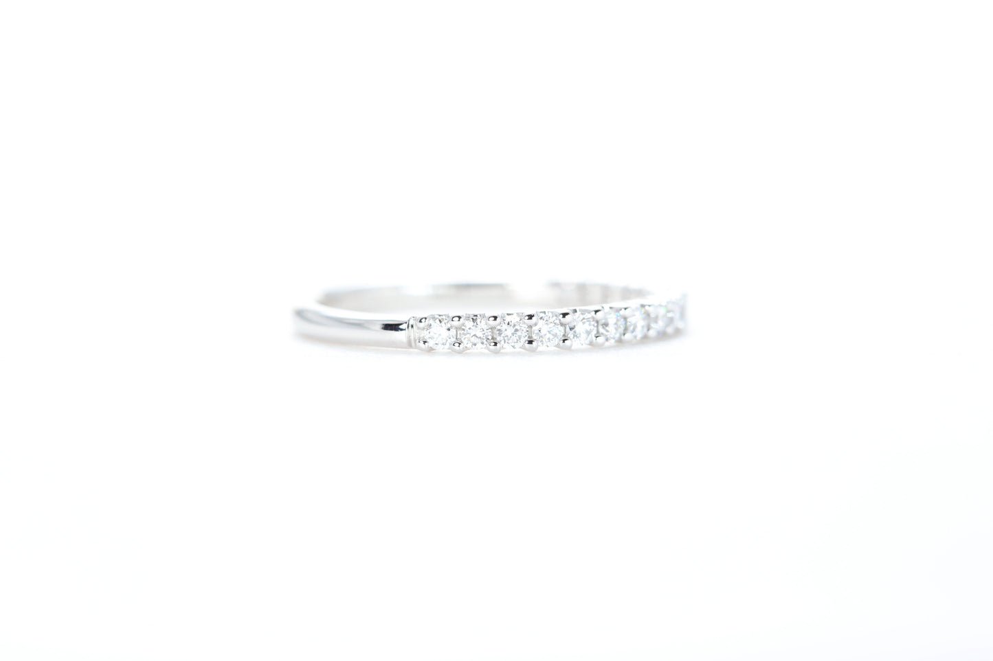 Micro Pavé 1/3 Carat Diamond Ring in 18K White Gold