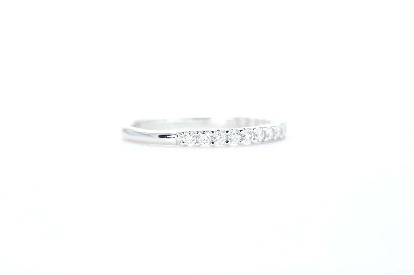 Micro Pavé 1/3 Carat Diamond Ring in 18K White Gold