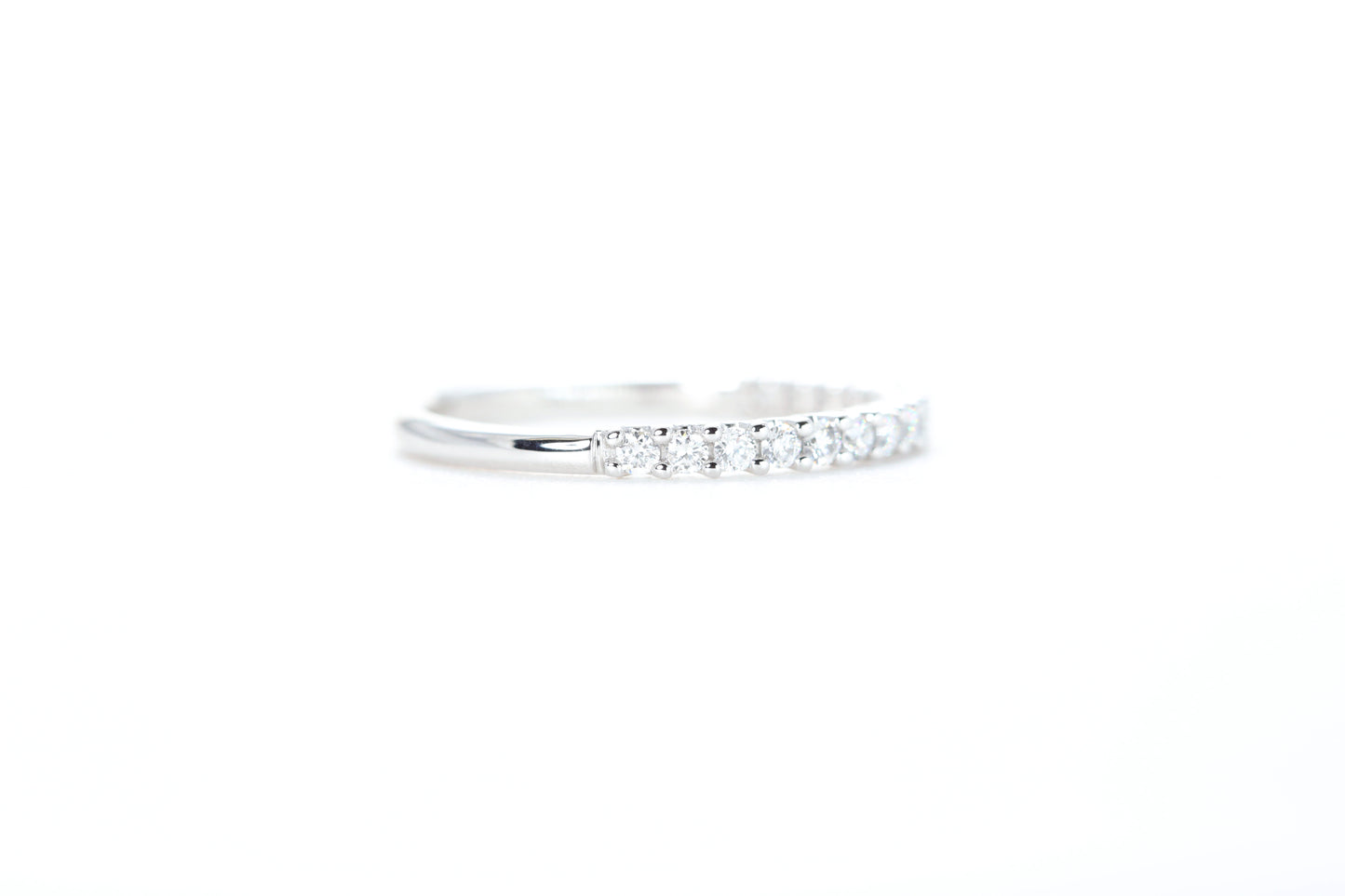 Micro Pavé 1/3 Carat Diamond Ring in 18K White Gold