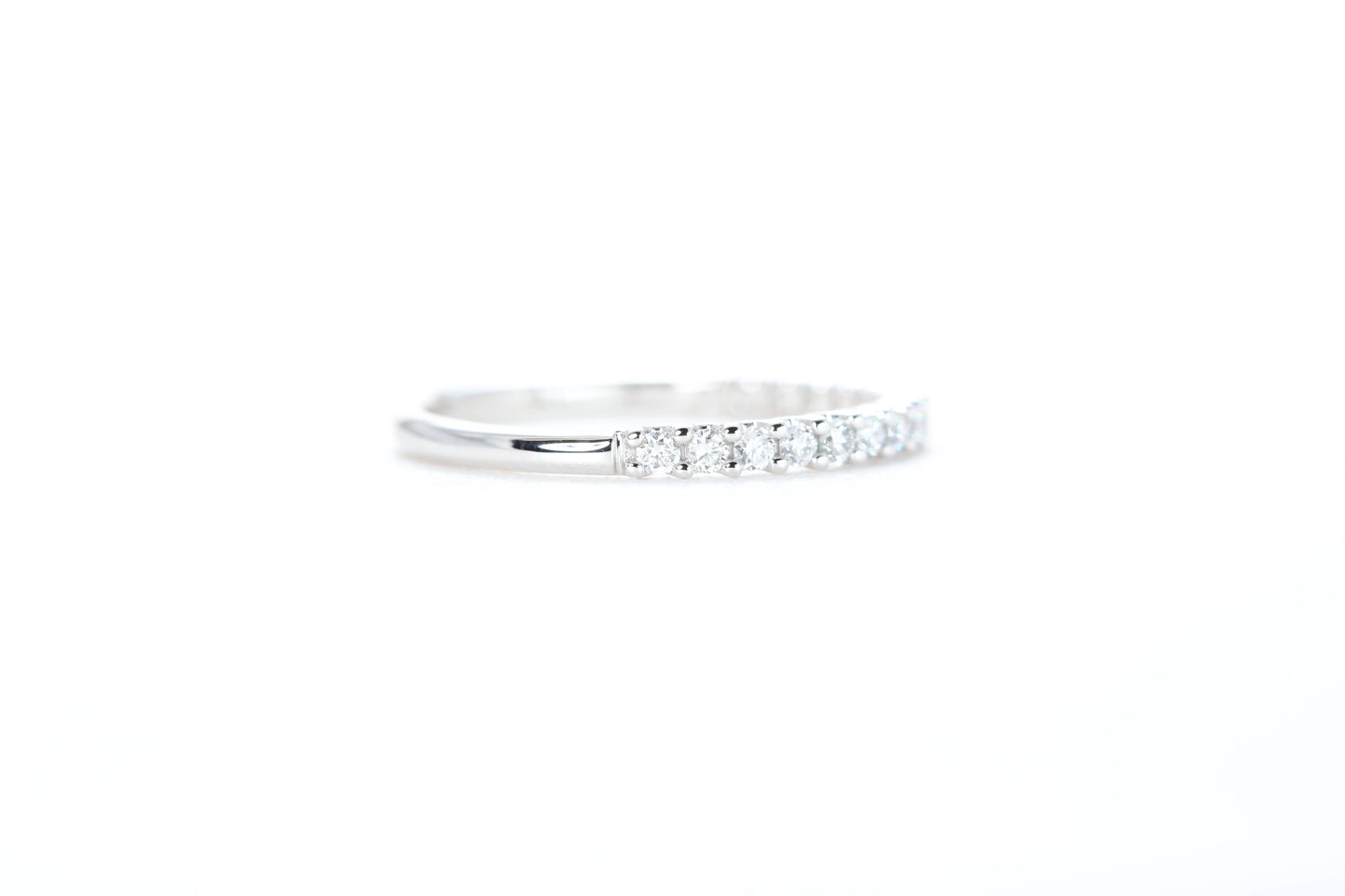 Micro Pavé 1/3 Carat Diamond Ring in 18K White Gold