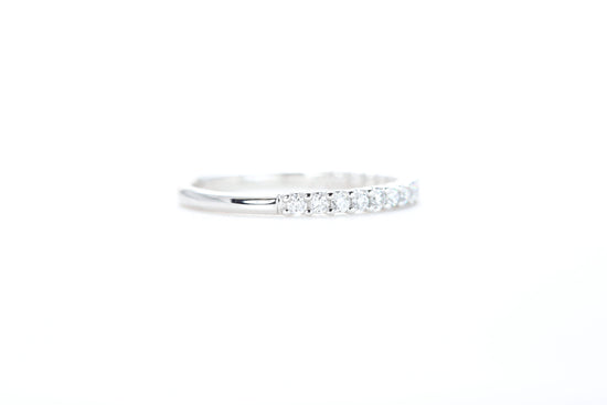 Micro Pavé 1/3 Carat Diamond Ring in 18K White Gold
