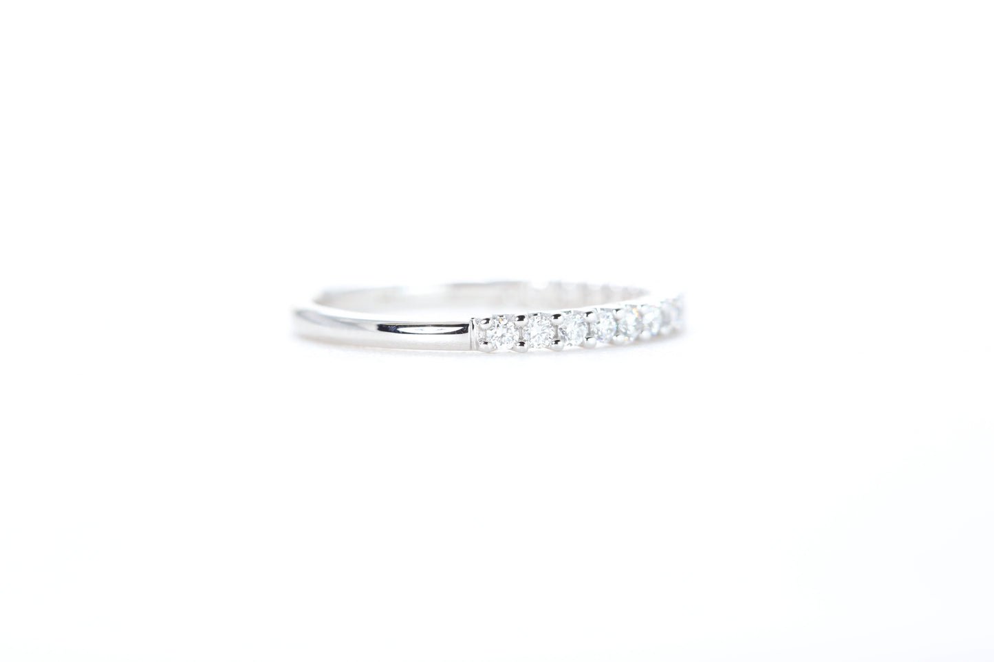 Micro Pavé 1/3 Carat Diamond Ring in 18K White Gold