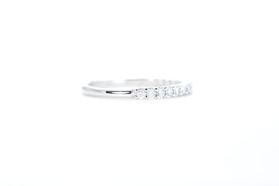 Micro Pavé 1/3 Carat Diamond Ring in 18K White Gold