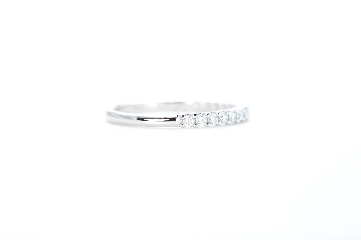 Micro Pavé 1/3 Carat Diamond Ring in 18K White Gold