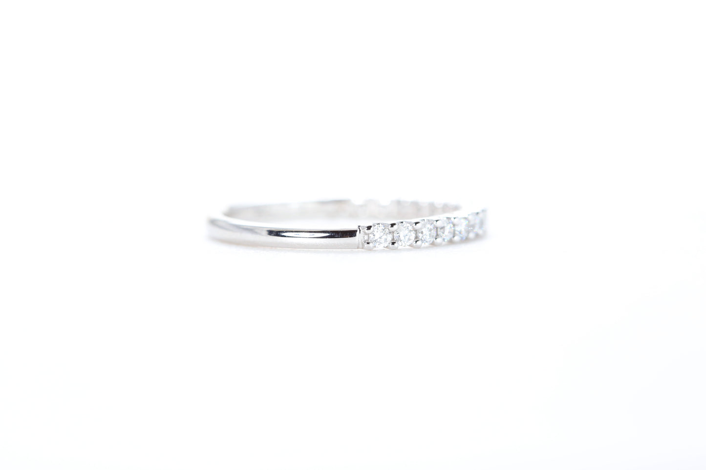 Micro Pavé 1/3 Carat Diamond Ring in 18K White Gold