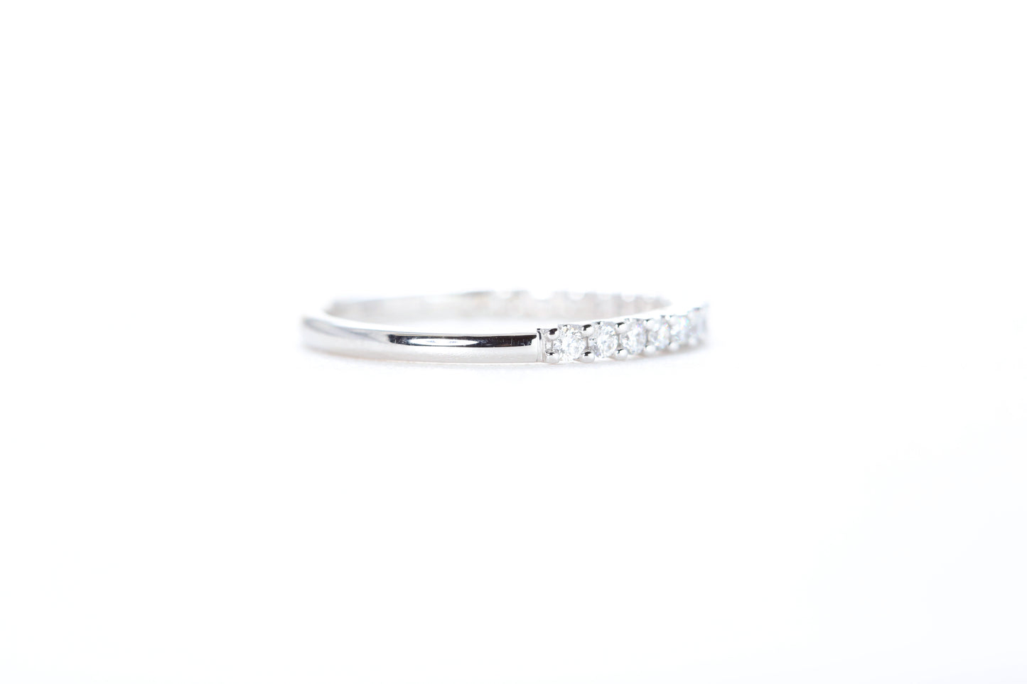 Micro Pavé 1/3 Carat Diamond Ring in 18K White Gold