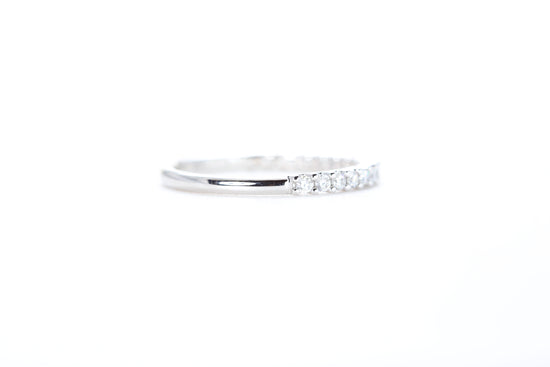Micro Pavé 1/3 Carat Diamond Ring in 18K White Gold